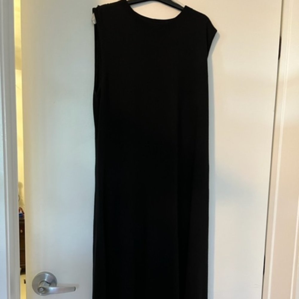 COS black wool full length tank dress